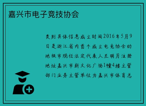 嘉兴市电子竞技协会